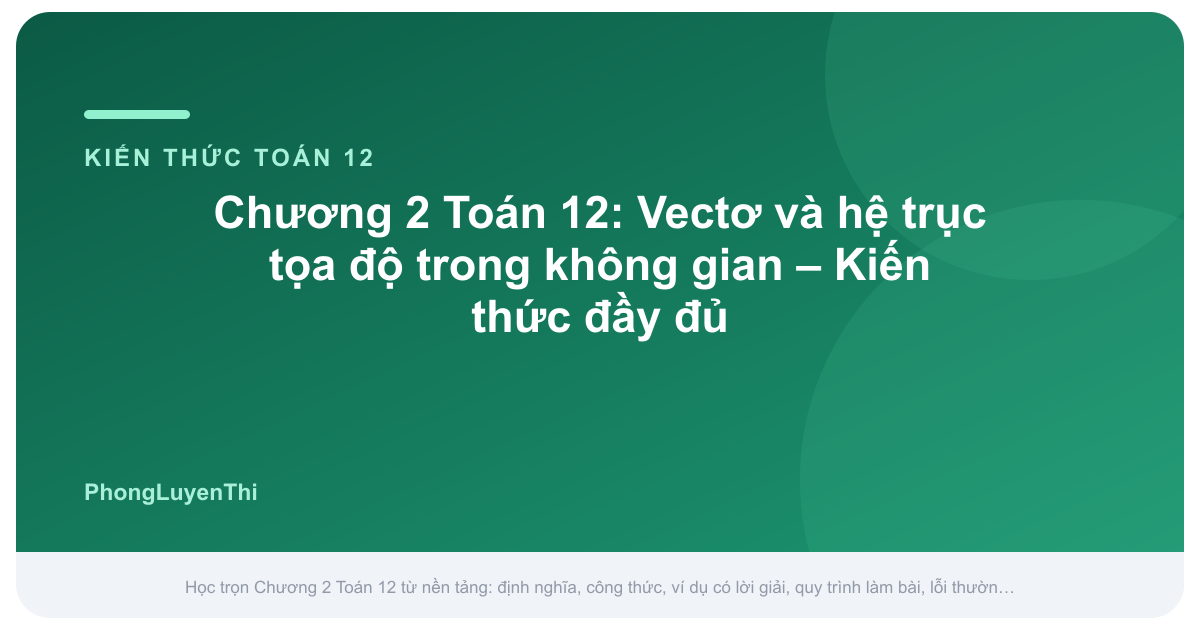 Ảnh bìa Chương 2 Toán 12: Vectơ và hệ trục tọa độ trong không gian – Kiến thức đầy đủ – Kiến thức Toán 12